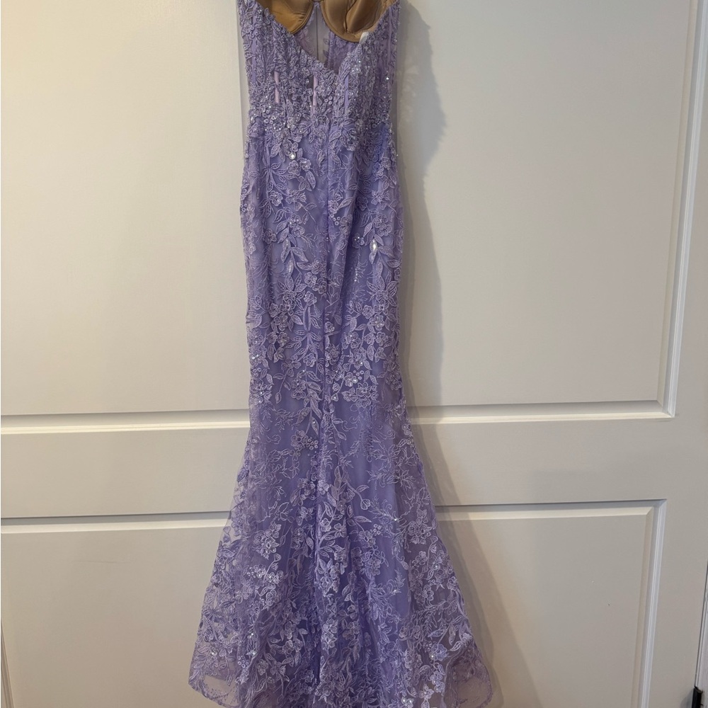 Sherri Hill Lavender Lace Dress